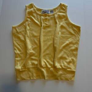 Vintage 90s Paradise Bay Yellow Sleeveless Blouse
